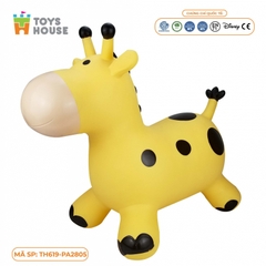 Thú nhún bơm hơi cho bé hình chú hươu CAYABE Toys House màu xanh/ hồng/ vàng TH319