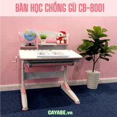 Bàn học thông minh chống gù, chống cận cho trẻ em màu hồng CAYABE CB-8001