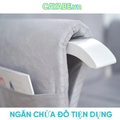 Ghế lắc thư giãn FINLEY cực êm có chỉnh độ ngả lưng và có khóa cho mẹ bầu và người lớn màu trắng be - CB-GL03