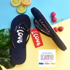 Dép Lào Feetlove 1 cm xanh đen Logo Feetlove