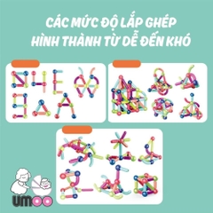 Bộ xếp hình nam châm từ tính cho bé sáng tạo