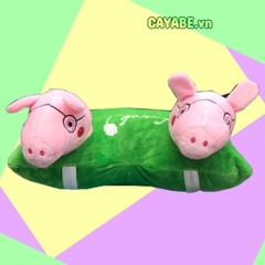 GỐI ĐI XE MÁY CHO BÉ 2 ĐẦU HEO PEPPA PIG