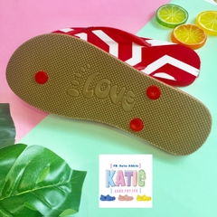 Dép Lào Feetlove 1 cm đỏ hình con kiến