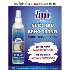 Nước lau bảng trắng và mặt bàn chống gù Zippie đánh bay vết màu (250 ml)