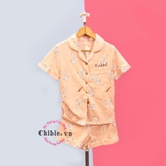 Set đồ mặc nhà cho nữ hình thỏ Cute Day màu hồng da