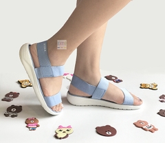 Giày sandal Crocs Literide màu xanh nhạt đế trắng