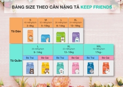 Tã bỉm dán nội địa Hàn Quốc Keep Friends Enblanc size S (3-8 kg) - 40 miếng/ bịch