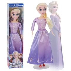 Búp bê công chúa Elsa Frozen váy tím (cao 35 cm)