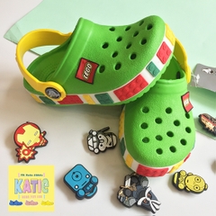 Dép cá sấu Crocs trẻ em Lego Kids màu xanh lá