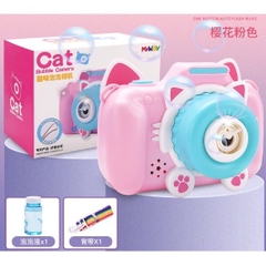 Đồ chơi máy ảnh thổi bong bóng mèo kitty hồng