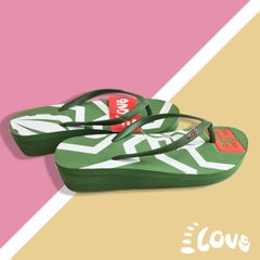 Dép Lào Feetlove 3 cm xanh lá hình con kiến