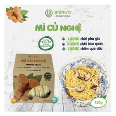 Mì Củ Nghệ Tự Nhiên Nguyên Chất Anpaso ăn chay giảm cân 120gr