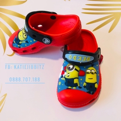 Dép sục cá sấu Crocs cho bé Minion Đỏ