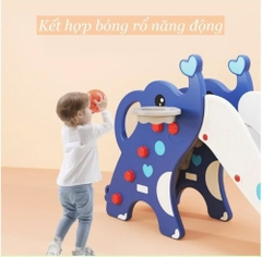 Cầu trượt - Bóng rổ voi con Dumbo cho bé size lớn 1m9