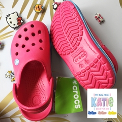 Dép cá sấu Crocs Band 2.5 màu Hồng đậm đế xanh