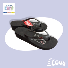 Dép Lào Feetlove 3 cm đen hình con thỏ