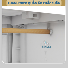 Tủ nhựa cho bé và người lớn 5 - 6 tầng FINLEY Lux tay nắm vàng đồng treo quần áo, đựng đồ dùng, đồ chơi màu xám (Size ngang 60cm) - FL-0014