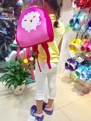 Ba lô trẻ em màu hồng hình cừu trắng - N