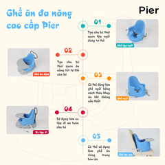 Ghế ăn đa năng cao cấp Cayabe Pier màu xanh dương