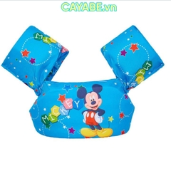 Phao bơi cho bé CAYABE chuột Mickey Mouse xanh dương (phao tay kèm phao đỡ ngực cho trẻ em)