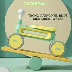 Xe chòi chân cho bé CAYABE Candy có đèn, nhạc màu xanh dương - hồng - xanh lá - cam