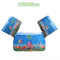 Phao bơi cho bé CAYABE thế giới đại dương (phao tay kèm phao đỡ ngực cho trẻ em)