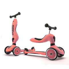 Xe scooter trẻ em Scoot and Ride Highway Kick 1 cho bé (màu cam đào - Peach)