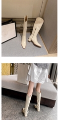 KNEE BOOTS DÁNG COWBOY MŨI NHỌN NÂNG TẦM PHONG CÁCH B11.KNE