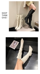 KNEE BOOTS FORM NHĂN DA MỀM MŨI NHỌN B5.KNE