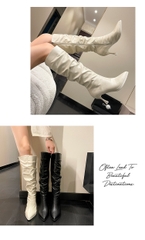 KNEE BOOTS FORM NHĂN DA MỀM MŨI NHỌN B5.KNE