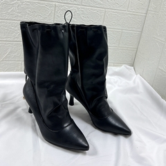 KNEE BOOTS KẾT HỢP COMBAT BOOTS DÂY RÚT PHONG CÁCH CỔ ĐIỂN BASIC   B8.KNE