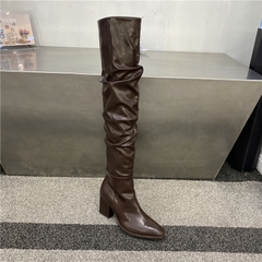 FANTACY BOOTS ĐÙN PHONG CÁCH CHÂU MỸ RETRO  MŨI  ĐẦU TRÒN THỜI THƯỢNG B2.FAN
