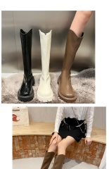 KNEE BOOTS BASIC PHONG CÁCH HIỆP SĨ ĐẦU TRÒN B2.KNE