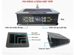 Cảm biến áp suất lốp TPMS van ngoài, cảnh báo tiếng việt