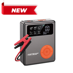 Kích bình kiêm bơm lốp 12000mah, Peakcurrent 2000A Vietmap DK-MF139