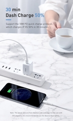 Cáp sạc nhanh Type-C to Lighting PD 18W Baseus Mini White