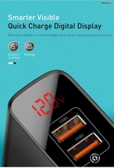 Củ sạc nhanh 2 USB PD3.0/QC 3.0 Baseus Mirror Lake PPS Digital Display Quick Charger 18W