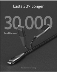 Cáp Anker Powerline +II C to Lightning A8652 0.9m