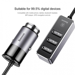 Tẩu sạc xe hơi 4 cổng USB - Chính Hãng Baseus