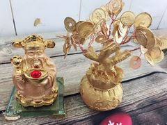 CÂY TÀI LỘC PHONG THỦY MẠ VÀNG 18CM