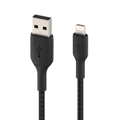 Cáp lightning Belkin BOOST CHARGE dây dù, chứng chỉ MFi, sạc nhanh, 1m & 2m