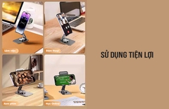 Giá đỡ kim loại xoay 360 độ cho điện thoại/Ipad Remax RM-C38
