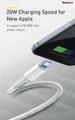 Cáp sạc nhanh Baseus High Density Braided Fast Charging Data Cable Type-C to iP PD 20W