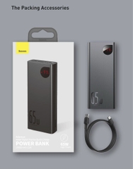 Pin dự phòng sạc nhanh Baseus Adaman Metal 65W, 20000mAh, QC3.0/ PD3.0/ SCP/ AFC