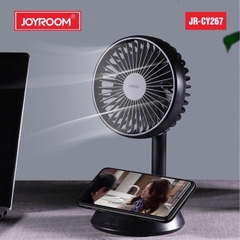 Quạt mini để bàn có giá đỡ điện thoại JR-CY267 chính hãng JOYROOM