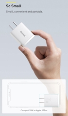 Cốc sạc siêu nhỏ gọn 20W Baseus Compact Quick Charger (USB + Type C, công suất 20W)