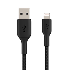Cáp lightning Belkin BOOST CHARGE dây dù, chứng chỉ MFi, sạc nhanh, 1m & 2m