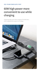 Hub chuyển đa năng tích hợp sạc Apple Watch Baseus Superlative Multifunctional 6 in 1 (Type-C to USB3.0 *2 + HDMI + Audio + PD + iWatch wireless charger)