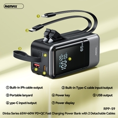 Pin sạc dự phòng kèm cáp 20000mAh 65W Remax RPP-59