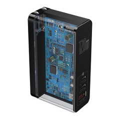 Bộ sạc nhanh đa năng Baseus GaN2 Pro Quick Charger 120W dùng cho Smartphone/ Tablet/ Macbook / Laptop (C+C+A, With C to C Cable, E-mark Chip 100W